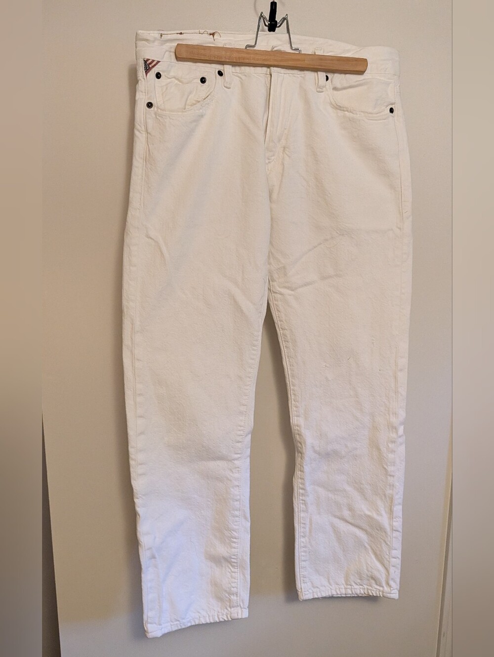 Ralph Lauren Denim Supply Men's White Straight-Leg Jeans